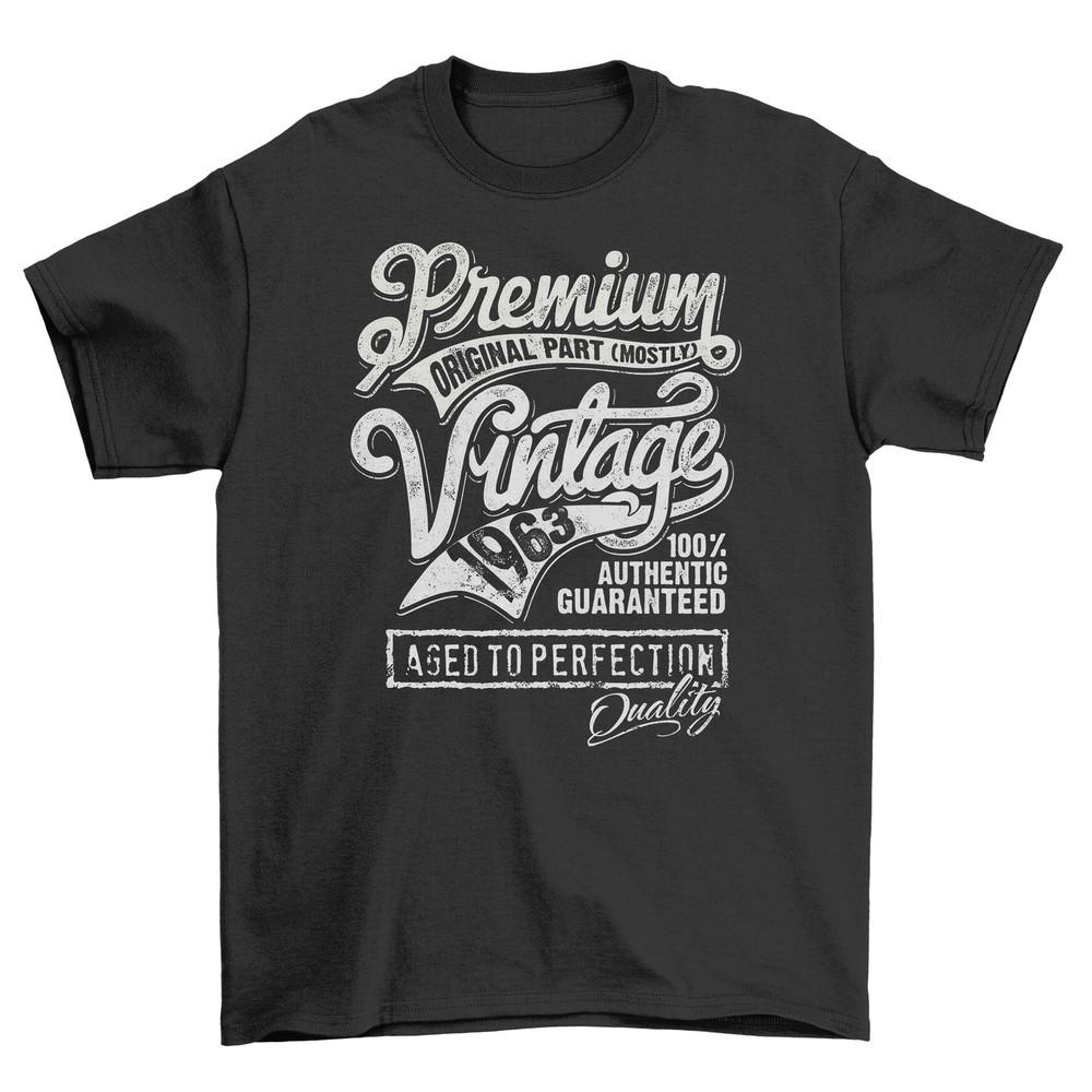 

Premium Vintage 1963 60th - Funny T-shirt for the Classy and Vintage at Heart! U XL