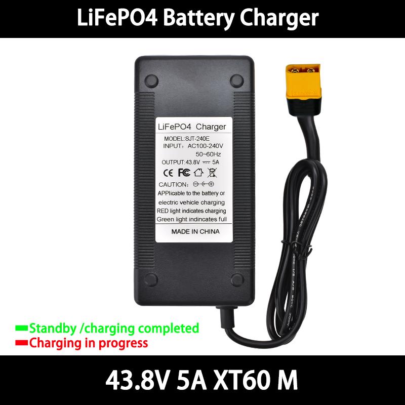 

12S 43.8V 5A 8A Lifepo4 Iron Phosphate Battery Charger For 12S 36V 38.4V Lifepo4 battery pack Equipped with a silent cooling fan AU Plug