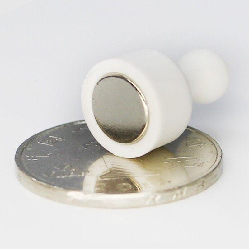 

3 шт. магнитные кнопки D12 кнопка - прочная магнитная, не царапается, защищает прикрепленную поверхность, долговечный пластиковый корпус для холодильника White