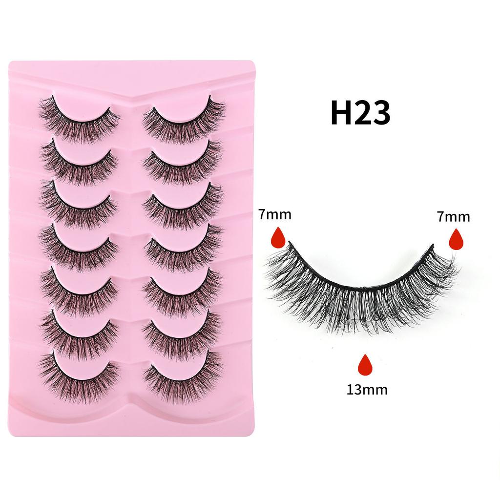 Seven Pairs of 5D Thick False Eyelashes, Natural Messy Eyelashes, Light and Unburdened, Self-grafted False Eyelashes