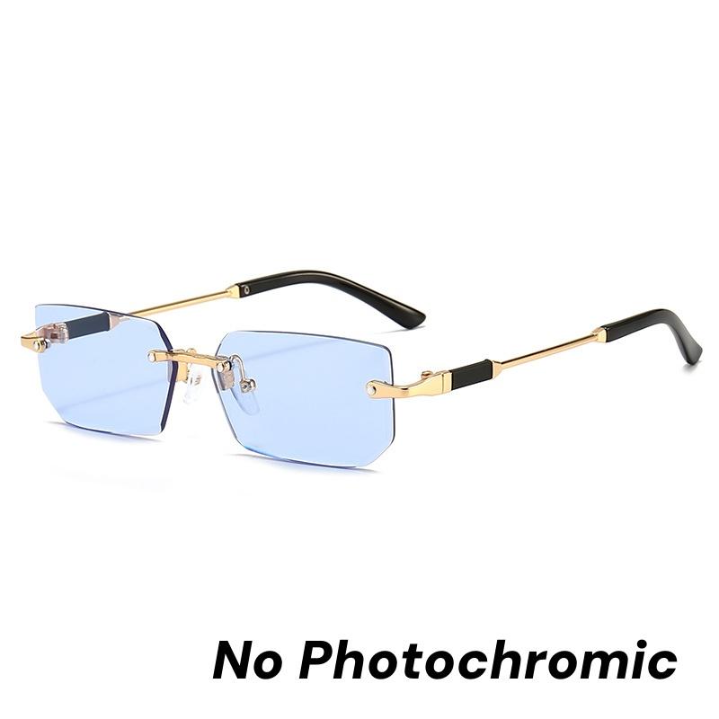 New Frameless Fashionable Sunglasses Personality UV400 Protection Outdoor Travel Street Photography Unisex Shades Glasses