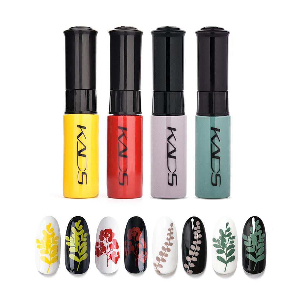 

KADS 4 шт./компл. набор лаков для ногтей красочный лак для стемпинга ногтей печать лак для ногтей