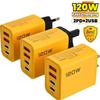 120W Total Fast Charging USB Type-C Wall Adapter PD Quick Charger for iPhone 16/15/14 Xiaomi Huawei Redmi Oneplus Phone Charger
