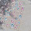 Laser Sliver Star Ocean Dolphin Whale Shoal of Fish Bubbles Sea Marine Organisms Nail Art Sticker Self Adhesive Manicure Decal