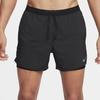 Nike Solid Mid-Waist Elastic Sports Casual Shorts Men Bottoms Black FN2992-010