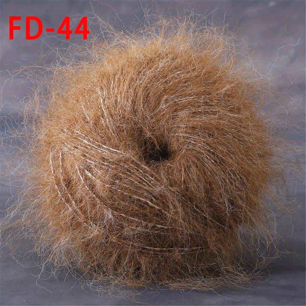 Worsted Faux Long Plush Mink Velvet Cashmere Yarn For DIY Knitting And Crocheting Long Plush Thick Crochet Yarn 1pc 190m 1.76oz