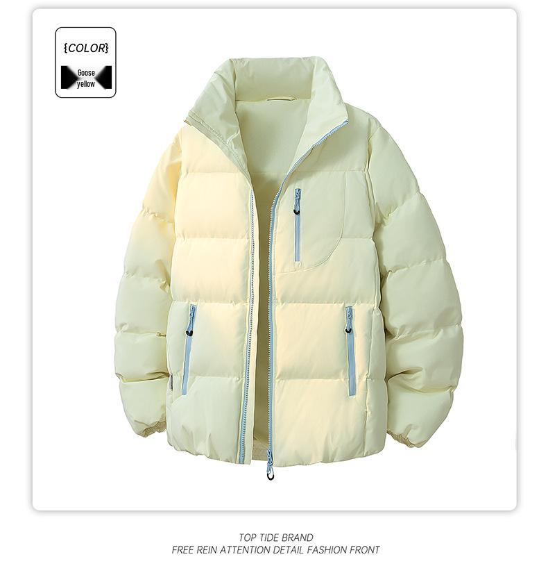 2025 Winter Stand Collar Cotton Jacket - Men's Windproof Warm Unisex Casual Outwear