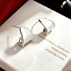 European & American High-End Brushed Metal 2026 Irregular Designer Earrings Studs