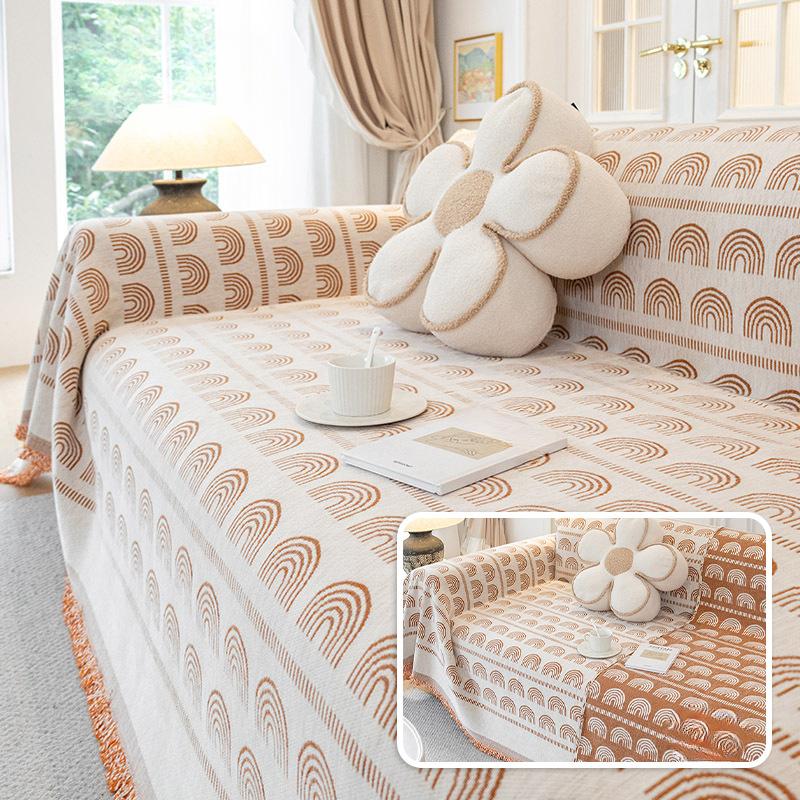 

Чехол для дивана из скандинавской шенилловой ткани, высококачественный, универсальный, нескользящий, на все времена, чехол для дивана, полотенце с защитой от царапин 180*180cm