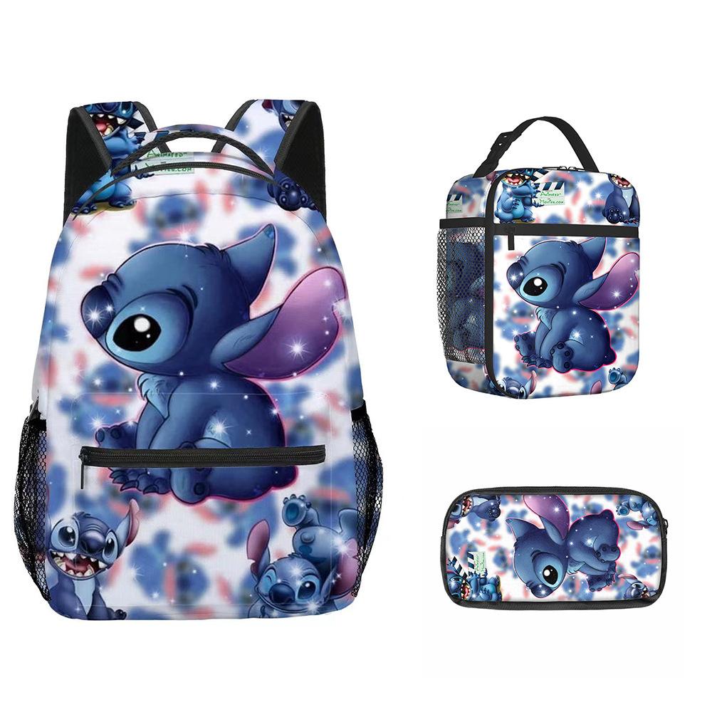 Children'S School Bag, Primary And Secondary School Students Backpack, Children'S Meal Bag, Cartoon Pencil Case Three-Piece Set