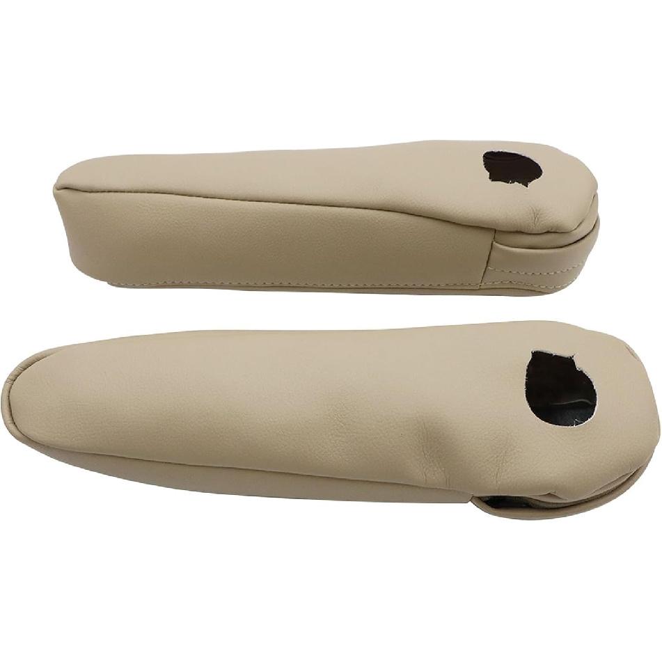 Priprilod 2 Stück Tan Leder Sitz Armlehnenbezüge Passend für Toyota Sequoia Tundra 2001 2002 2003 2004 2005 2006 2007