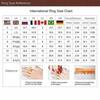 Exquisite Inlaid White Blue CZ Women's Ring Trendy Two Color Geometry Daily Wear Party Jewelry Anniversary Gift