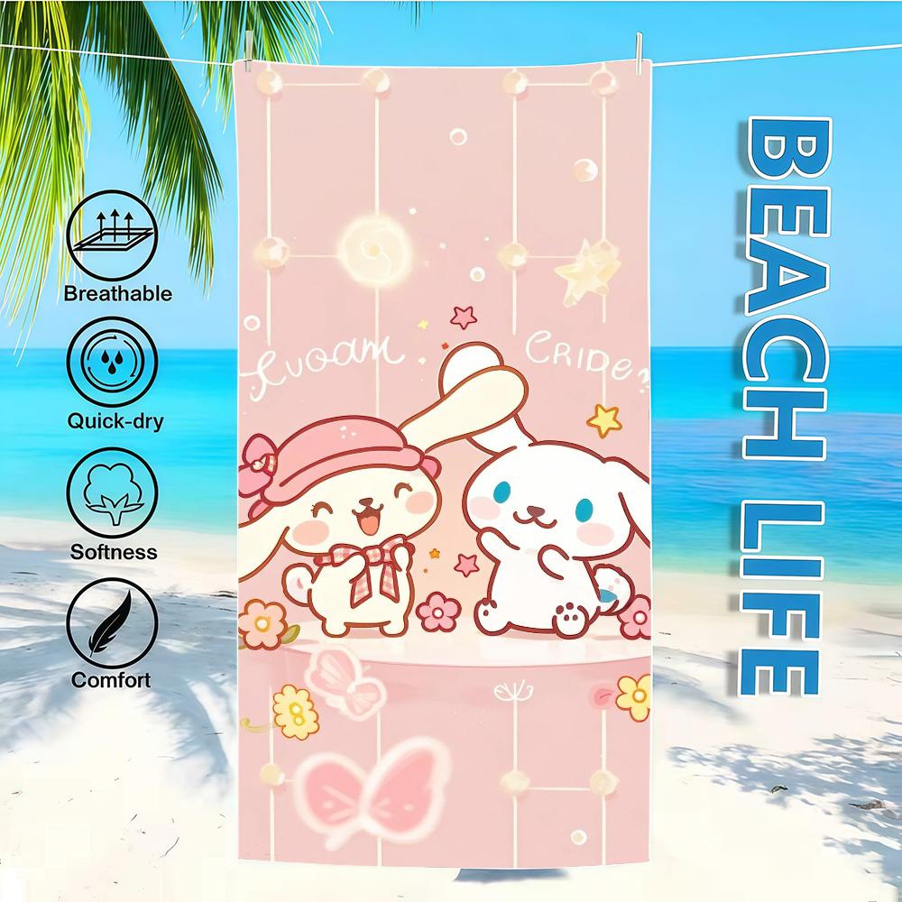 Towel SRO Textile Bathrobe C-CinnamorollS Beach Quick-Drying Lightweight Portable Camping Swim Dreamy Pool Cute Travel