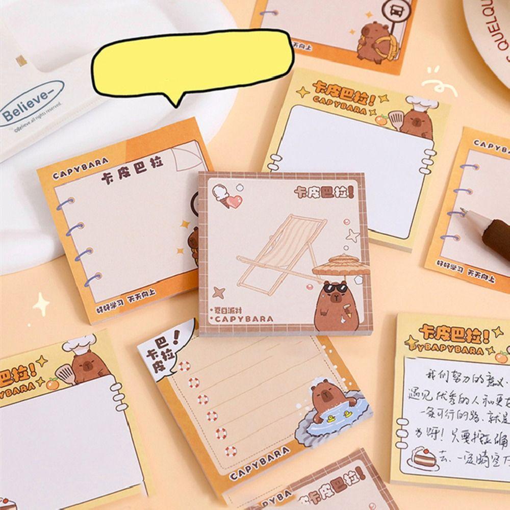 

50 штук N Times Capybara Memo Pad Kawaii Index закладки Sticky Gift Sticky Notes Student Style 2