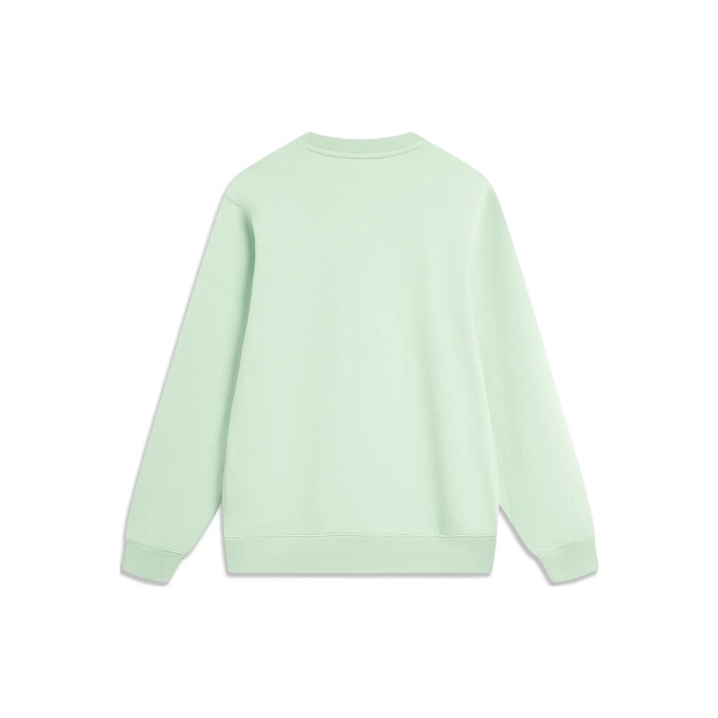 Li-Ning Pure Color Crew Neck Sweatshirt Men Tops Bamboo-Green AWDT965-1