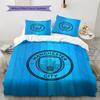 Man City2 Pattern Bedding Quilt Set  Home Decoration  Gift (1 * duvet cover + 2 * pillowcase  without core)