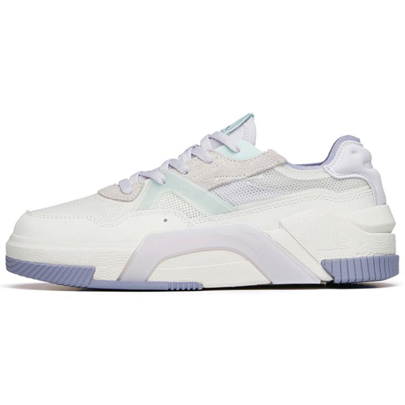 Anta Life Collection PRO Нескользящие Легкие Низкие Скейт-Кеды Женские Бело-Фиолетовые Кроссовки 122228071-3 36