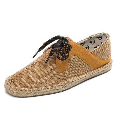 Ny Mote sommer Flue stoffmann casual Canvas Hamp Innersåle Fisker Lett Sko menn Espadrille Flats Sko rty6