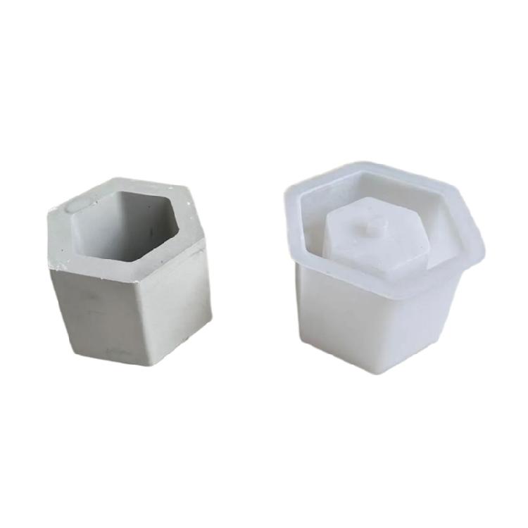 Flower Pots Silicone Molds DIY Hexagonals Succulents Planter with Hole Molds
