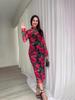 2025 Autumn European Floral Midi Dress In Picture Color