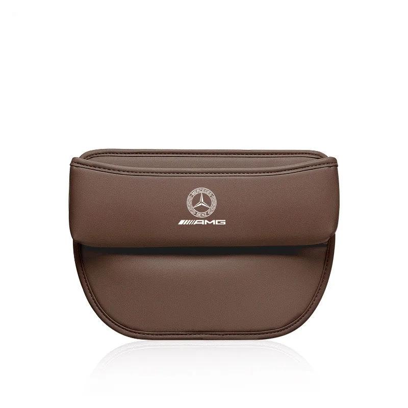 

Hot Car Sticker Car Seat Crevice Gaps Storage Box Seat Organizer for Mercedes Benz AMG W212 W213 W205 W177 W247 W176 CLA GLS Aut коричневий