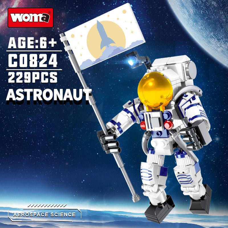 

Маленький конструктор из частиц, космический астронавт, детский подарок, настольная модель самолета, игрушка