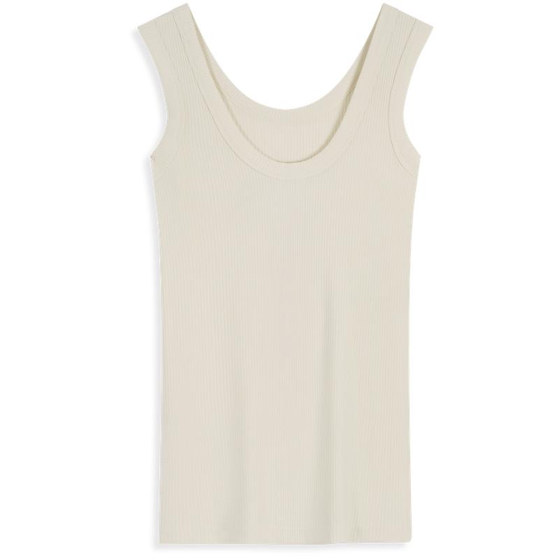 Calvin Klein Ribbed Stretch Embroidered Back Layering Tank Top Women tops 44C900G
