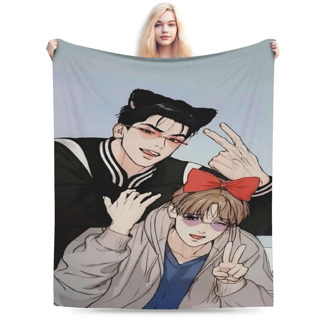 Cozy Joo Jaekyung Anime Blanket Merch Sofa Decorative Throws And Blankets Lightweight Flannel for Office
