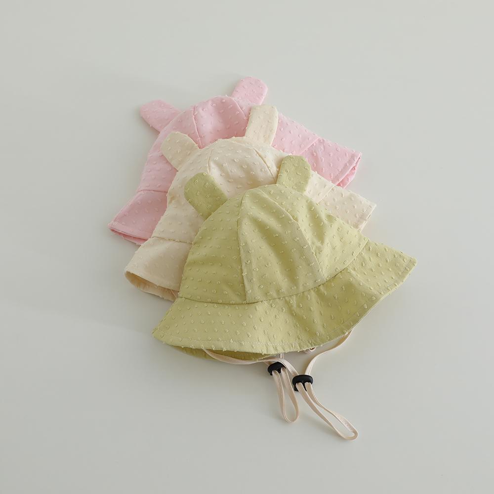 New Panama Summer Children Bucket Hat for Boys Girls Cotton Cute Ear Toddler Sun Cap Baby Beach Sun Hat Kids UV Protection Cap