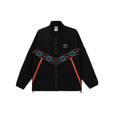 Originale Geometrisches Muster Lässige Sport Stehkragenjacke Herrenjacken Schwarz HB3148