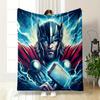 "Hero with Hammer and Lightning Design Warm Blanket Flannel Blanket for Bedroom, Living Room, Sofa, and Nap Sofas"