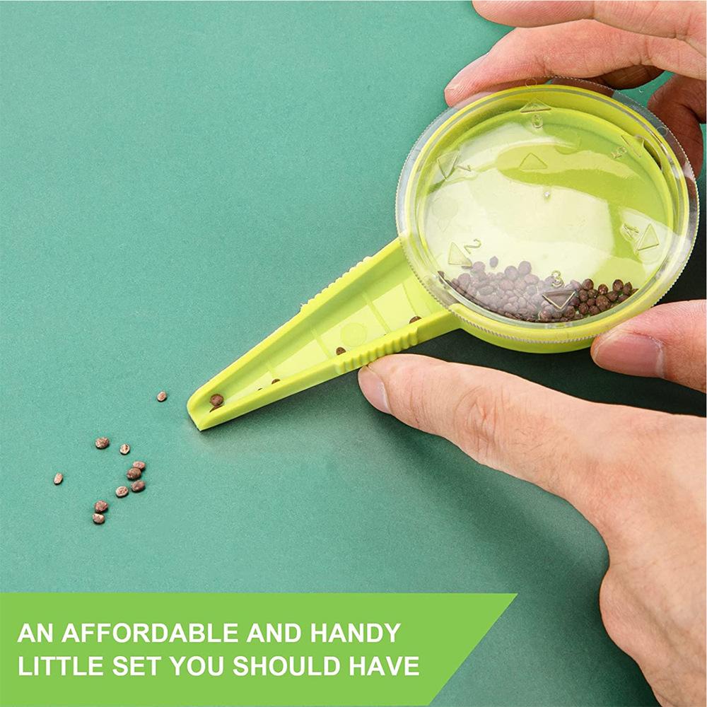 

Hand Planter Hole Punch Adjustable Seeder Durable Label Stand