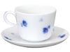 Okura Pottery Mini Blue Rose Morning Cup & Saucer, 295cc, for Coffee and Tea, Microwave and Dishwasher Safe, Made In Japan, 26C/8180