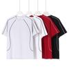 Summer Raglan Color Block Short Sleeve T-Shirt, Trendy American High Street Brand, 250g Pure Cotton, Loose Casual Fit