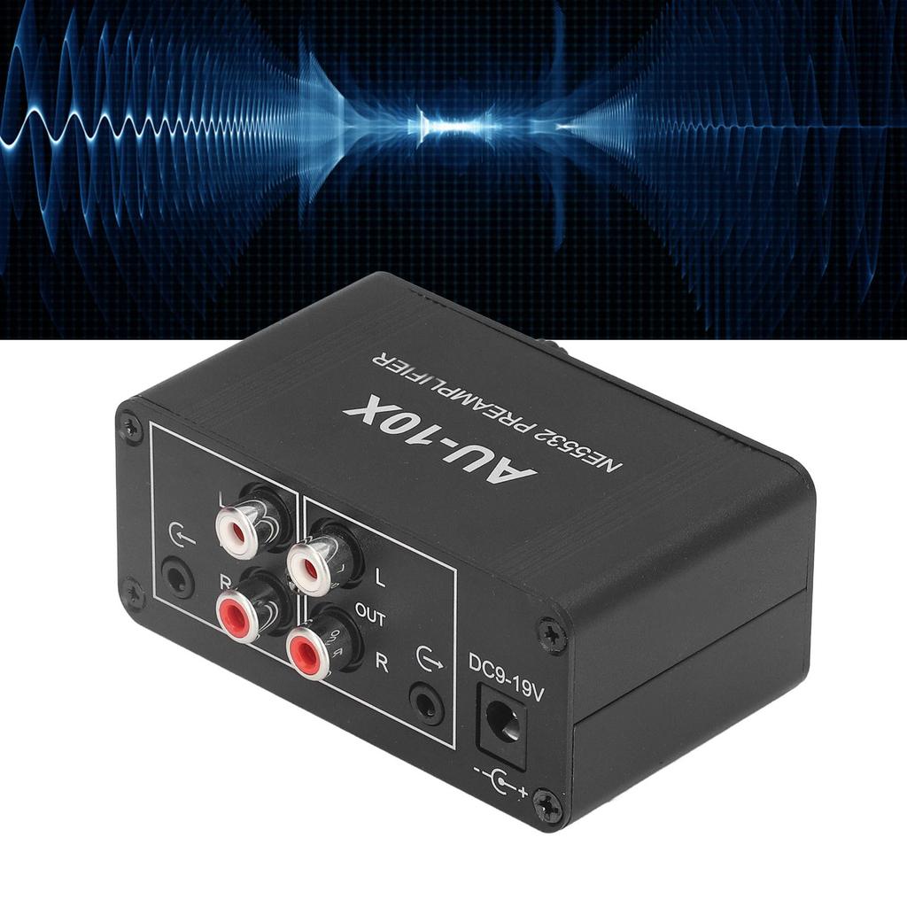 Headphone Amplifier 20Db Stereo Sound Signal Phono Preamplifier with 3.5MM Headphone RCA Input Outpu