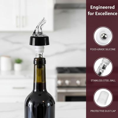 Automatic Measured Wine Bottle Pourer 1/3Pcs Quick Dispense Spirit Pourer Leakproof Liquor Spout for Home Kitchen Bar Use