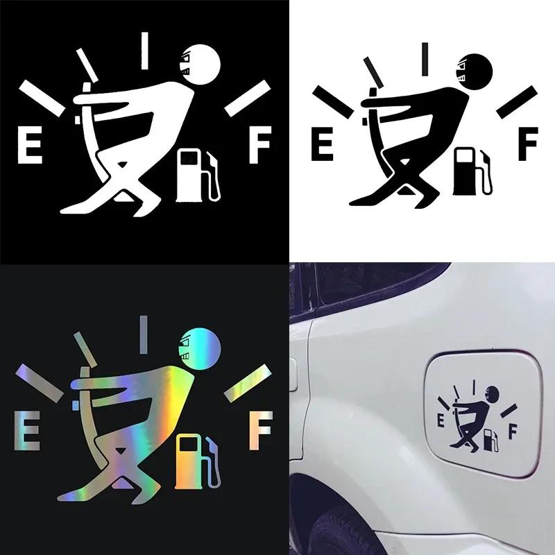 Funny Car Stickers High Gas Consumption Decal Fuel Gage Empty Stickers Waterproof Auto Tank Stickers Car Accessories 12*9.5cm