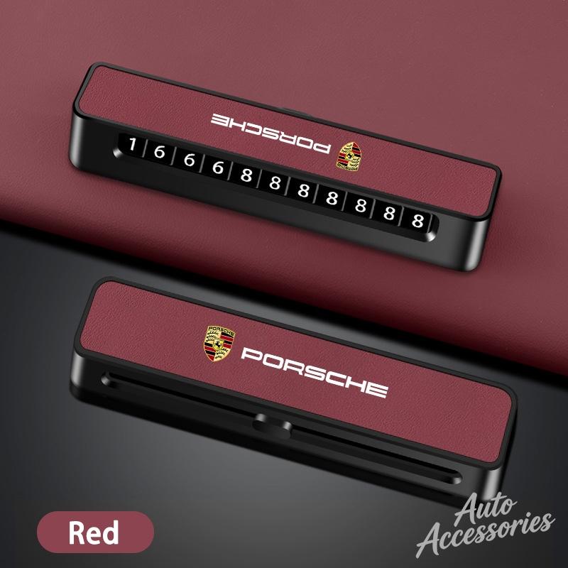 Car Temporary Parking Numbers Plate Slide Adjustable Stickers For Porsche 911 Cayenne Carrera-GT 928 Panamera Boxster Macan 918 EL7