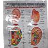 Waterproof HD Ear Reflexology & Acupressure Chart (Double-Sided)