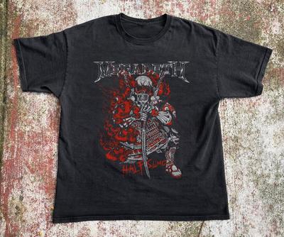 Megadeth Samurai Skull Graphic T-shirt, Unisex Black T-shirt, Size S-5XL