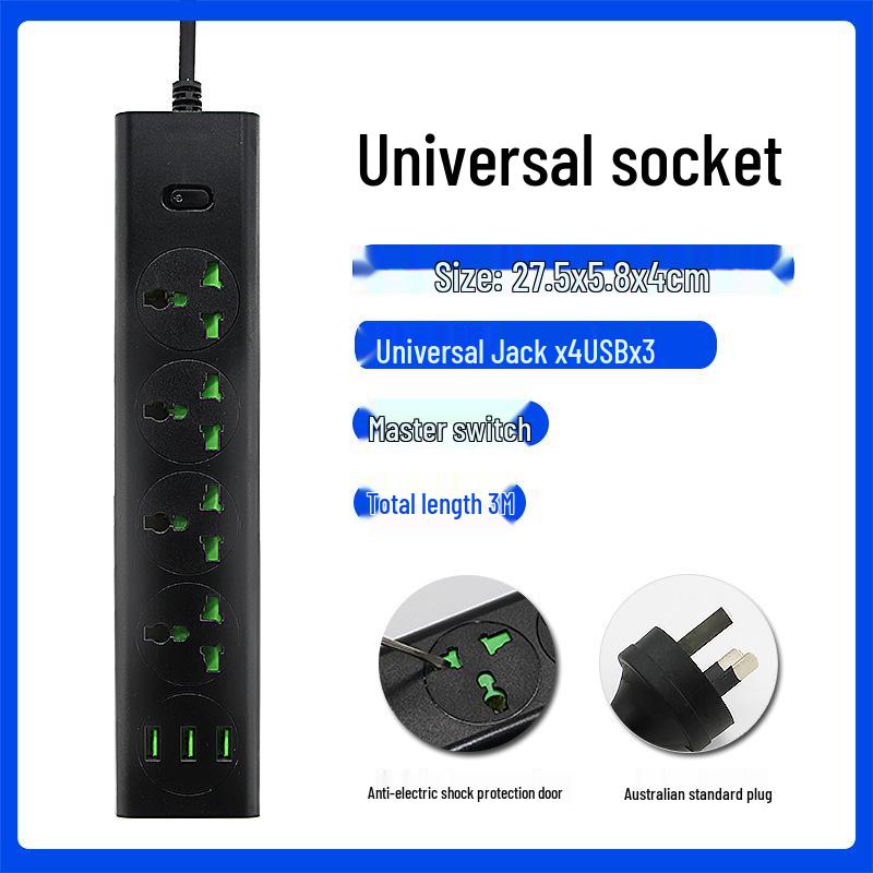 Universelle Europäische Steckdosenleiste mit USB, Britischer & Deutscher Standard, Intelligente Kleine Südafrikanische Steckdose