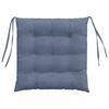 Seat Cushion Set 4 Pcs Blue 40 X 40 X 6 Cm Cord Fabric