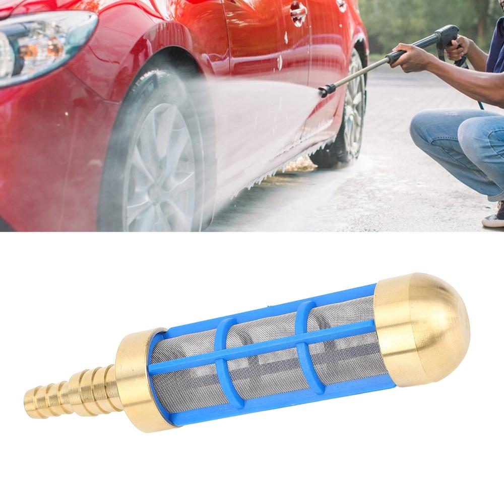 Compact High Pressure Washer Hose Blue and Yellow Pickup Filter Durable Water Suction Strainer