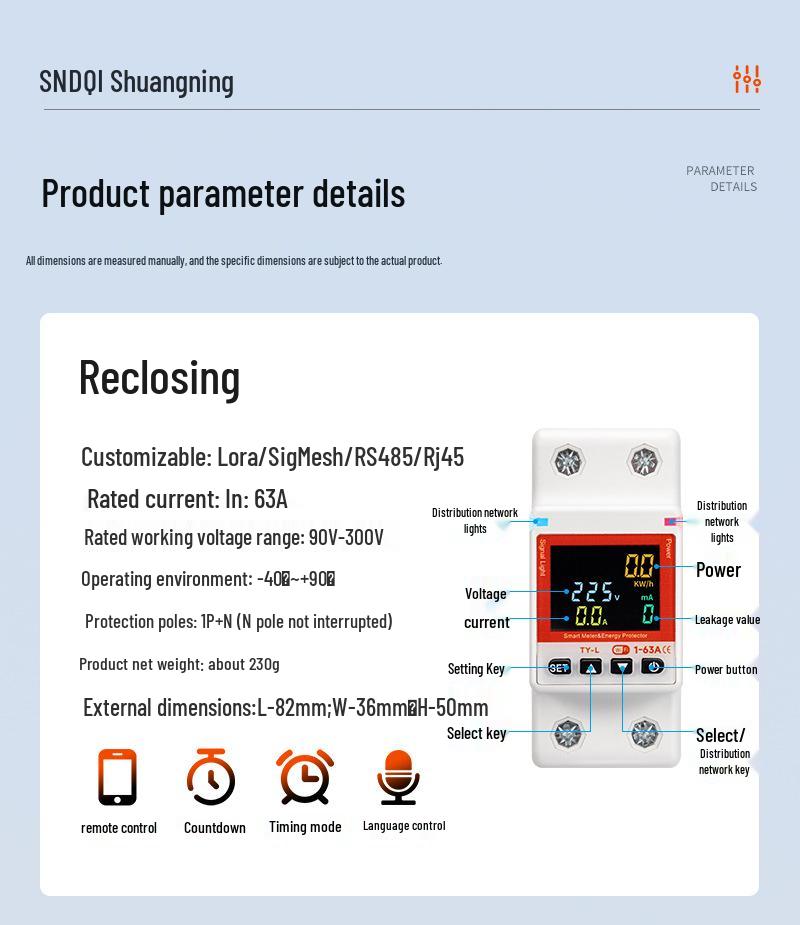 Tuya WiFi Smart Circuit Breaker: Remote Control, Timing, Prepayment, and Leakage Protection Switch