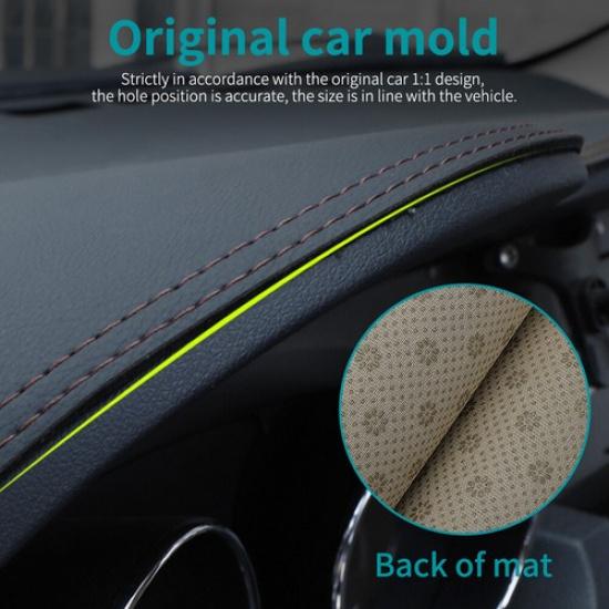 Car Leather Dashmat Dash Mat Dashboard Cover For 2011-2017 Jeep Grand Cherokee