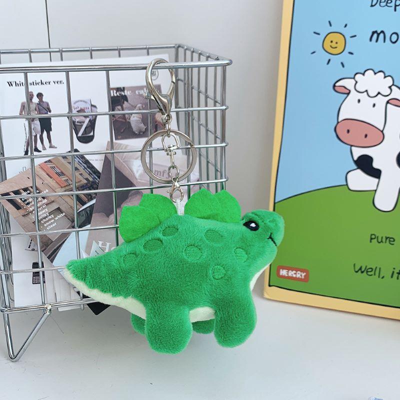 Neuer Niedlicher Grüner Stegosaurus Plüsch Rucksack Puppenzubehör Greifautomat Puppe Schlüsselanhänger Puppenanhänger