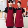 Waterproof Women's Canvas Apron with Logo for Milk Tea, Coffee Shops, and Baking Kitchens