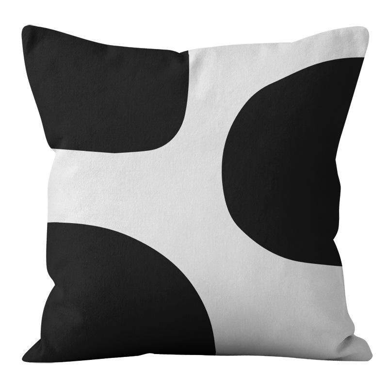 Stil Minimalist Nordic Alb-Negru Abstract Geometric Față de Pernă Acasă Living Canapă Pernă Față de Pernă