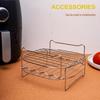 430 Stainless Steel Air Fryer Double Layer Rack - Steaming, Grilling & Toasting