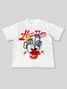 Street Life Herren Sommer Abstraktes Gesicht Grafik T-Shirt – Rundhals Lässig Stree